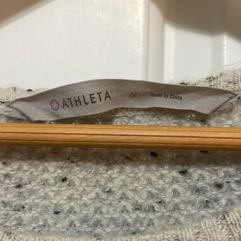 Athleta gray cashmere crew neck sweater - Picture 2 of 7